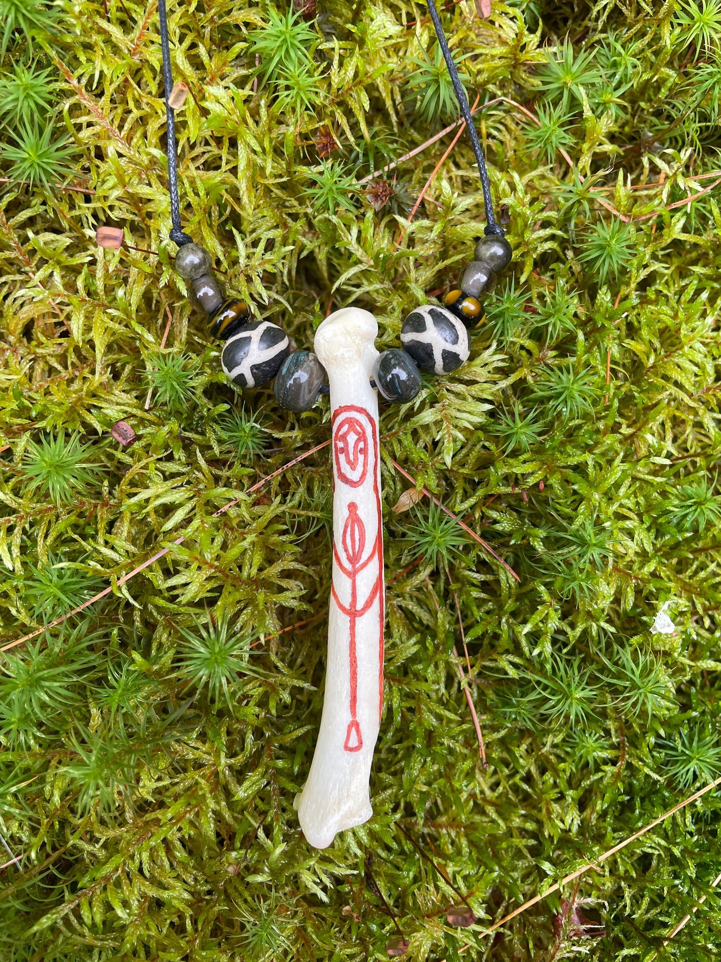 Völva Talisman on Wolf Bone